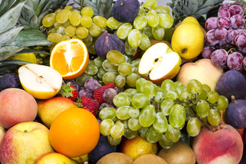 background of fresh fruits