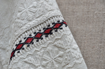 Close-up of the Ukrainian whitework