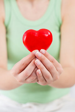 Red Heart Shape Health Love Support