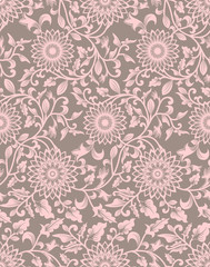 Seamless background from a floral ornament, Fashionable modern w