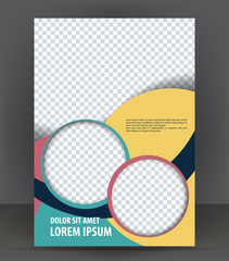 Magazine, flyer, brochure, cover layout design print template - 82307219