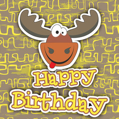 Happy birthday card design. Vector illustration