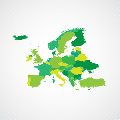 Green Europe Map  Background Vector illustration