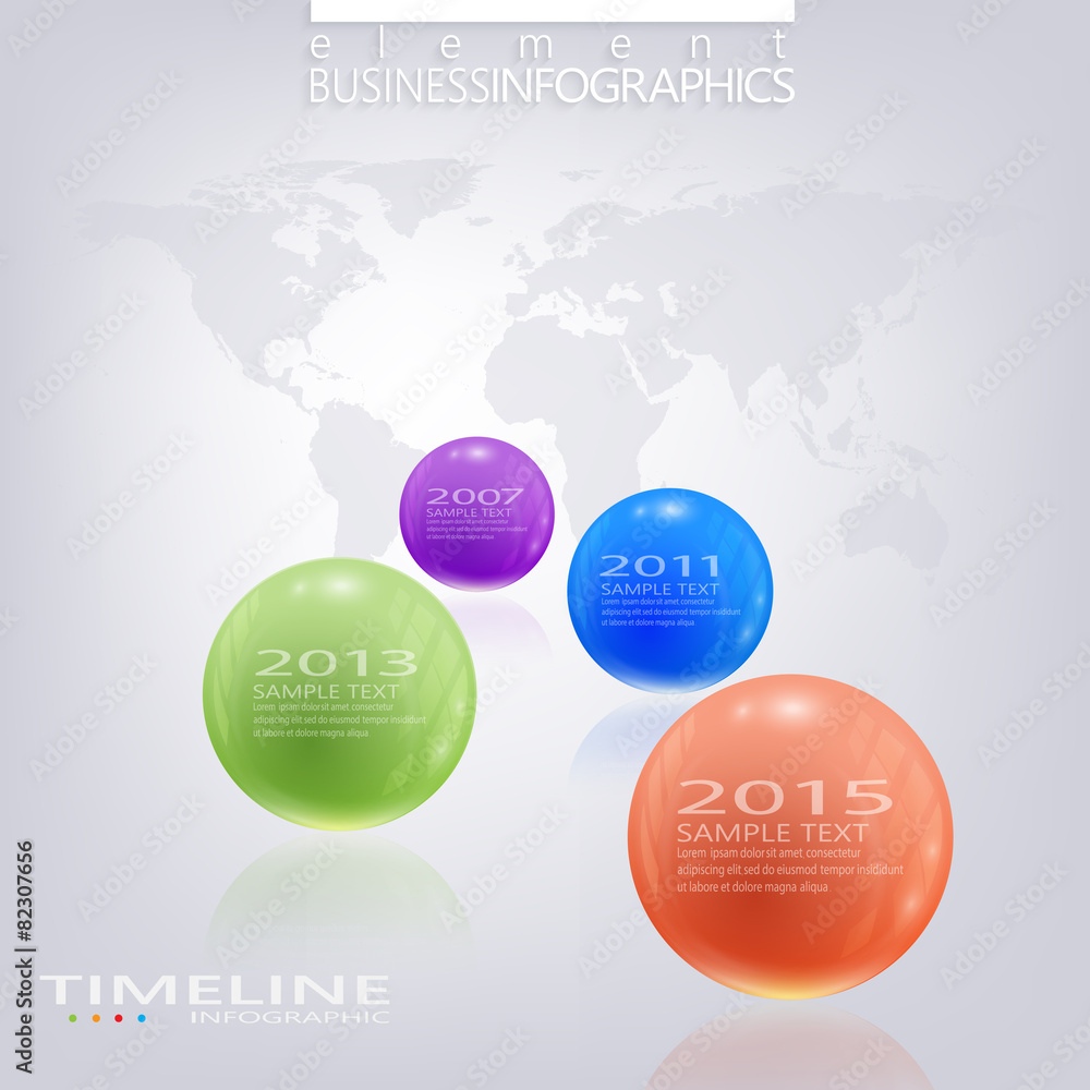 Poster modern timeline infographic design with place for your text
