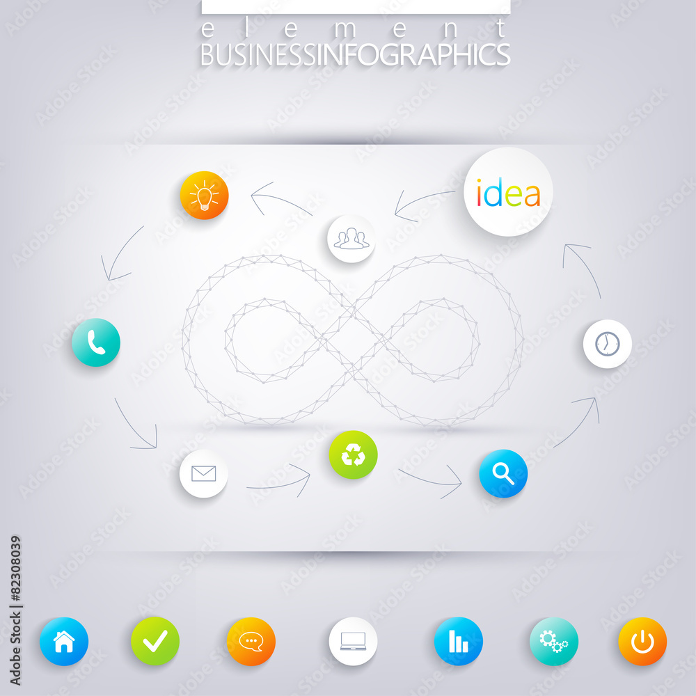 Poster modern infographic design with place for your text. can be used