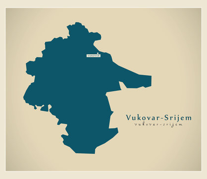 Modern Map - Vukovar Srijem HR