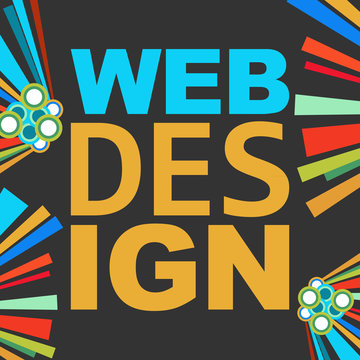 Web Design Dark Colorful Elements
