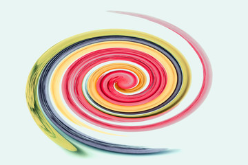 Abstract multicolored spiral