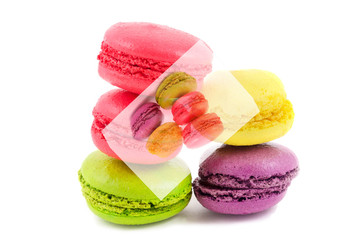 Delicious colorful macaroons