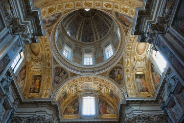 Fototapeta na wymiar Santa Maria Maggiore ceiling in Rome