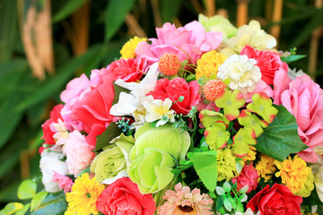 Beautiful vintage artificial flowers