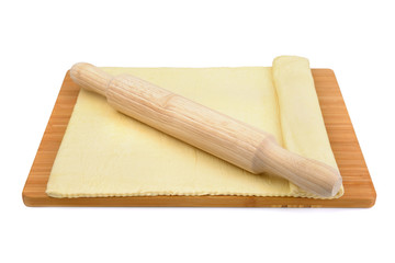 dough and rolling pin