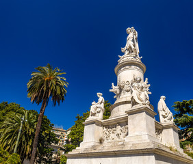 Fototapeta na wymiar Statue of Christopher Columbus in Genoa - Italy