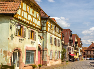 Traditional timbered houses in Bergheim - Alsace, France