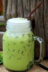 Green tea and milk