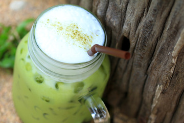 Green tea and milk