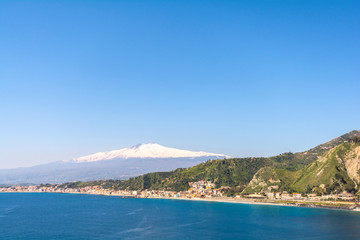 Taormina Ocean view with Etna in the Background