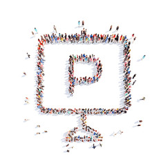 people in the form of a graph.