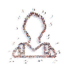 people in the form of a man.