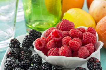 Assorted fruits and berries.