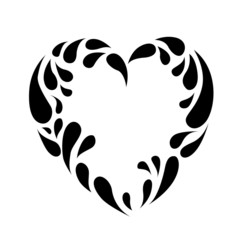 Vector of Abstract silhouette heart shape