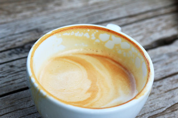 Vintage latte art coffee