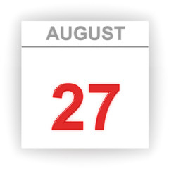 August 27. Day on the calendar.