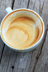 Vintage latte art coffee