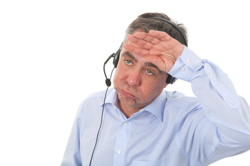 Gestresster Mann
