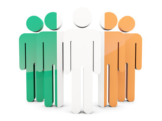 People with flag of ireland