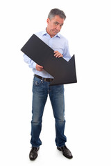 Mann mit Pfeil