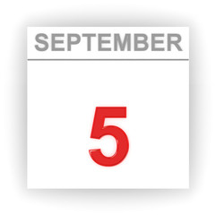 September 5. Day on the calendar.