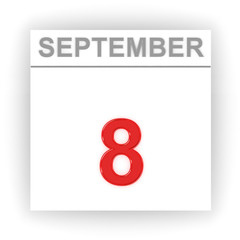 September 8. Day on the calendar.