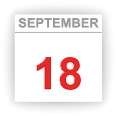 September 18. Day on the calendar.