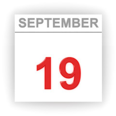 September 19. Day on the calendar.