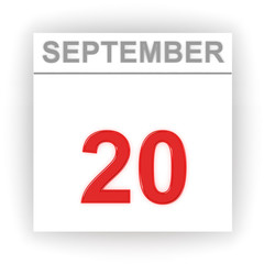 September 20. Day on the calendar.