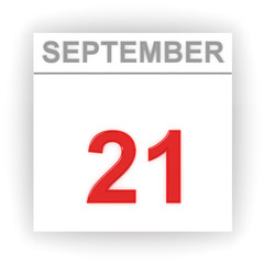 September 21. Day on the calendar.
