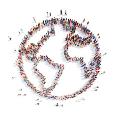 people in the form of  planet earth.