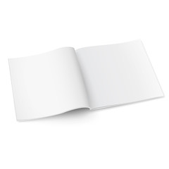 Blank square magazine template with soft shadows.