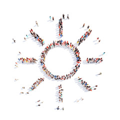 people in the form of  sun.