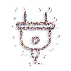 people in the form of an electric plug.