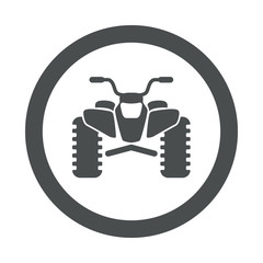 Icono redondo quad frontal gris