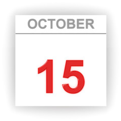 October 15. Day on the calendar.