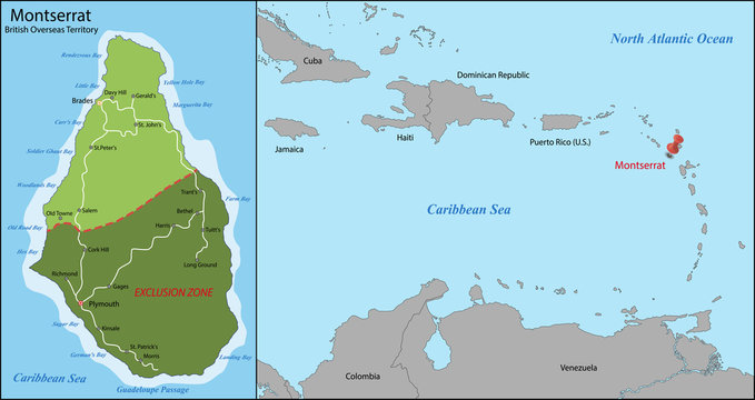 Остров плимут где находится Montserrat Caribbean Изображения: просматривайте стоковые фотографии, векторные 