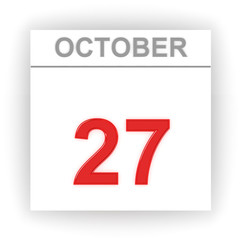October 27. Day on the calendar.