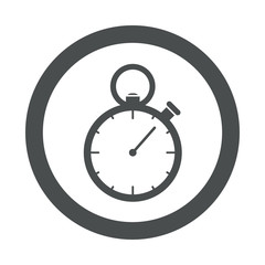 Icono redondo cronómetro gris