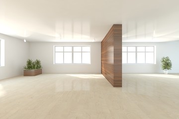 white 3d interior design