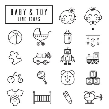baby and toy icons