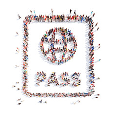 people in the form of a passport.