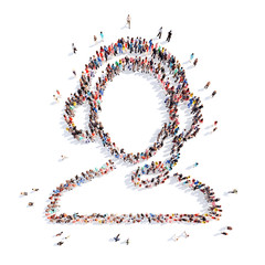 people in the form of a man.